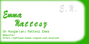 emma mattesz business card